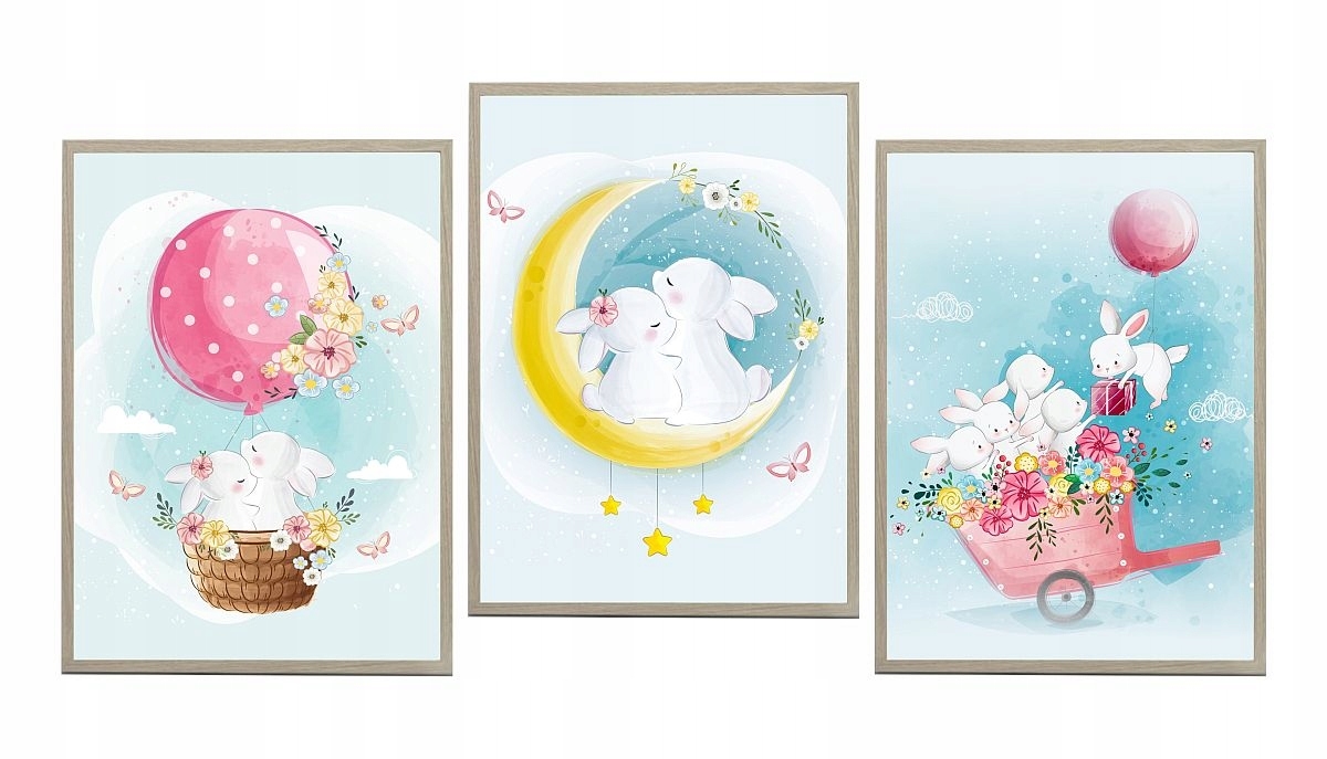 Poster - Hasen / 3er-Set