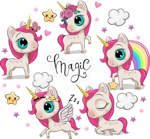 Wandtattoo - Magic / Einhörner