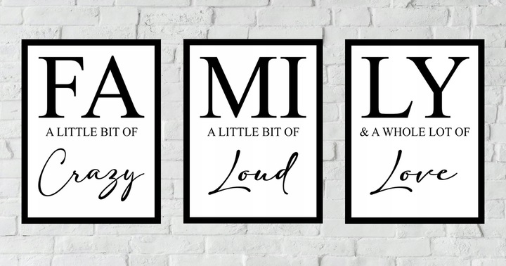 Poster - FAMILY / 3er-Set