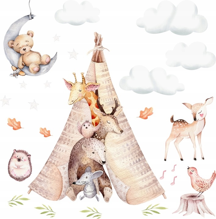 Wandtattoo - Tiere Zelt