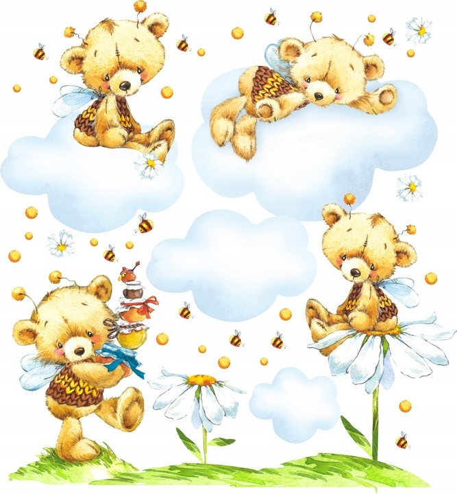 Wandtattoo - Bär mit Bienen