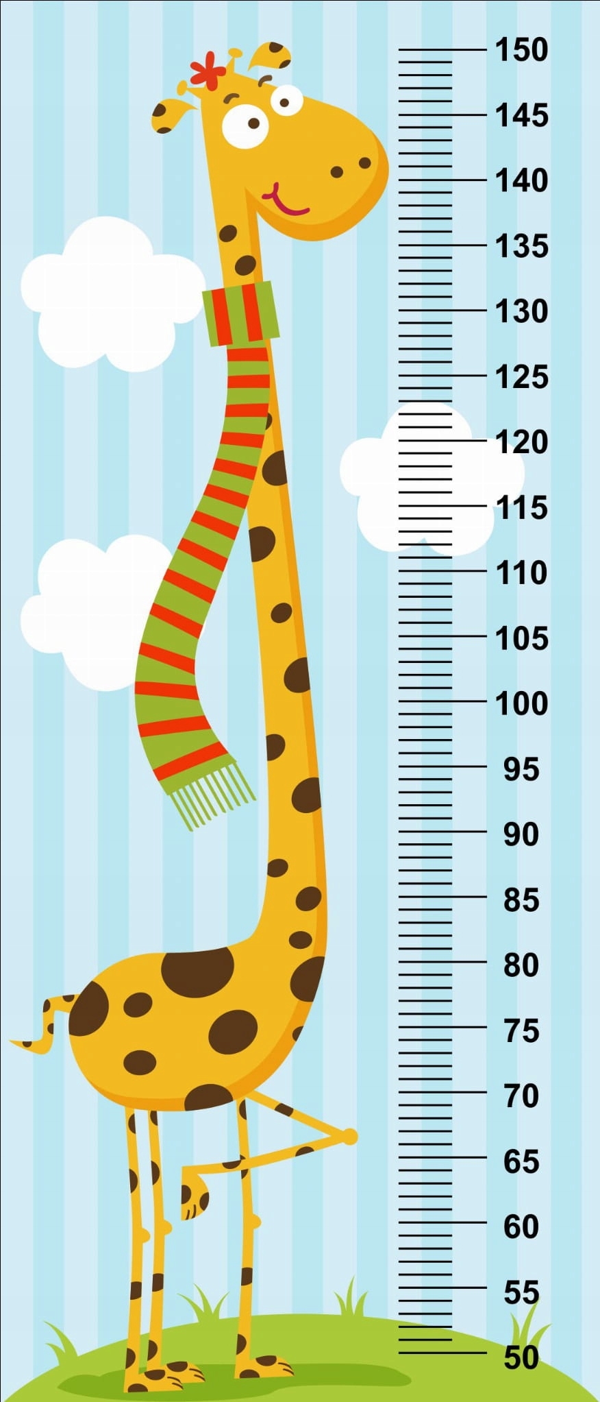 Wandtattoo - Giraffe / Größenmaß