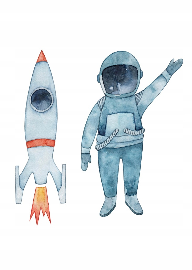 Poster - Kosmonauten-Rakete