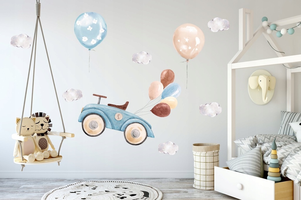 Wandtattoo - Auto und Ballons