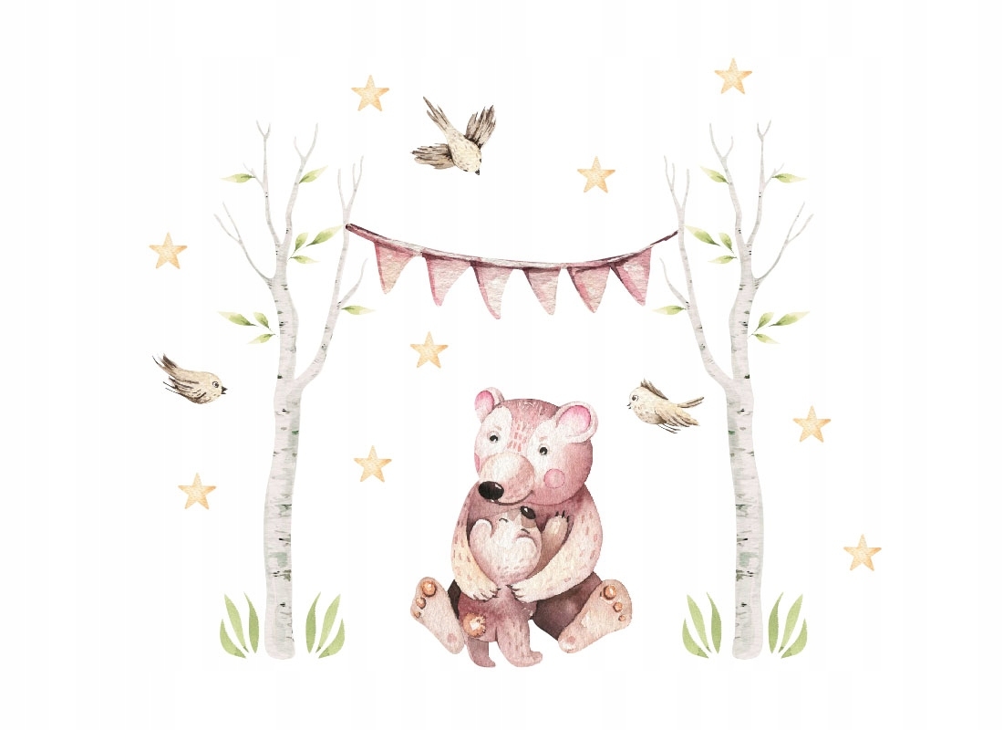 Wandtattoo - Liebender Bär