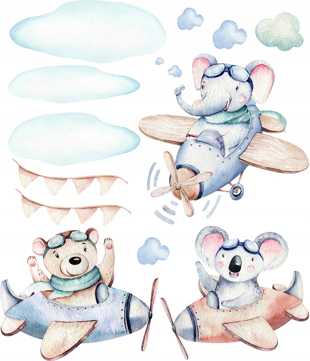 Wandtattoo - Tier im Flugzeug