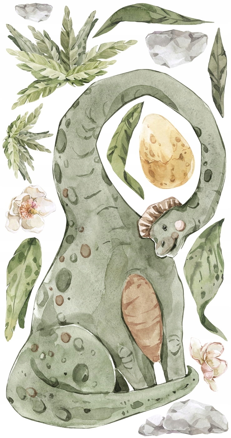 Wandtattoo - Brachiosaurus und Ei