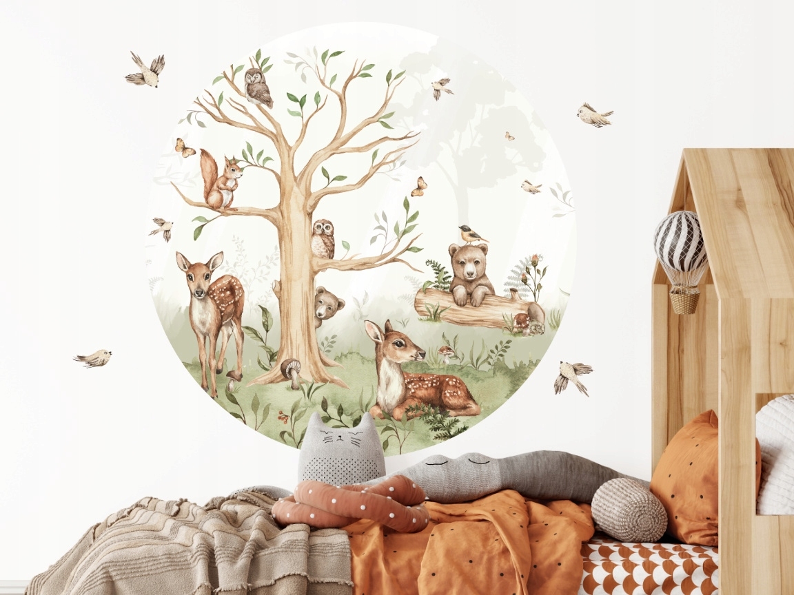 Wandtattoo - Waldtiere / Kreis / XL