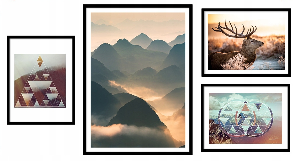 Poster - Abstrakte Kunst / 4er-Set