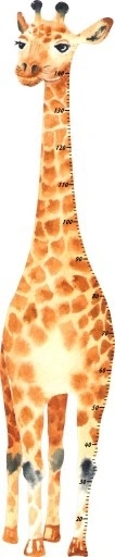 Wandtattoo - Höhenmaß / Giraffe