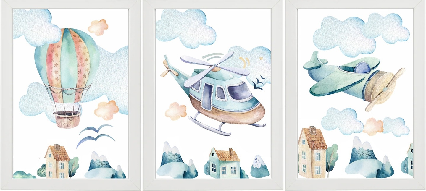 Poster - Helikopter / 3er Set