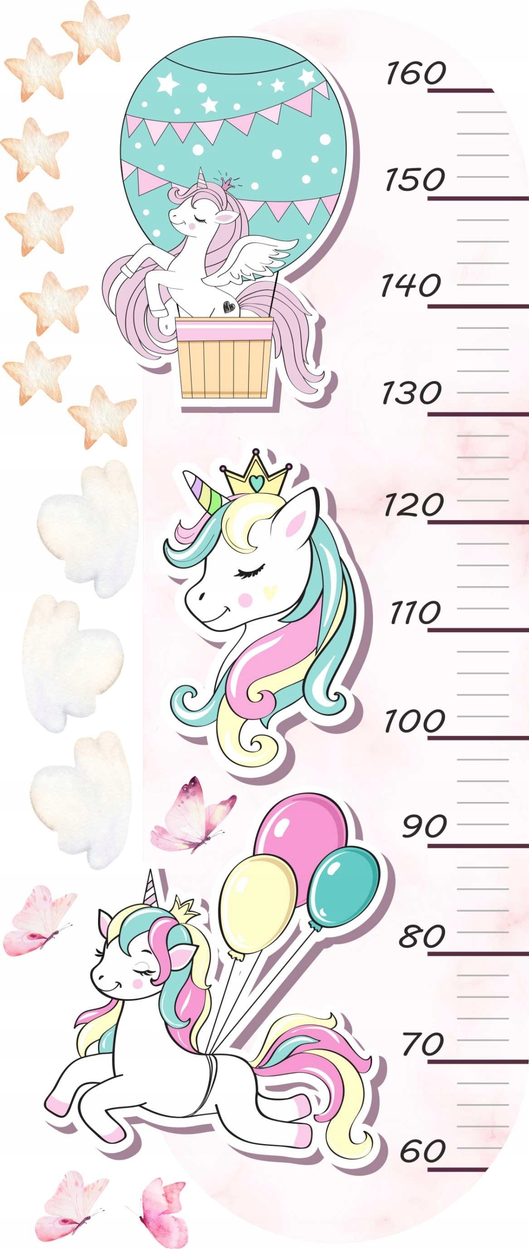 Wandtattoo - Einhorn / Höhenmaß