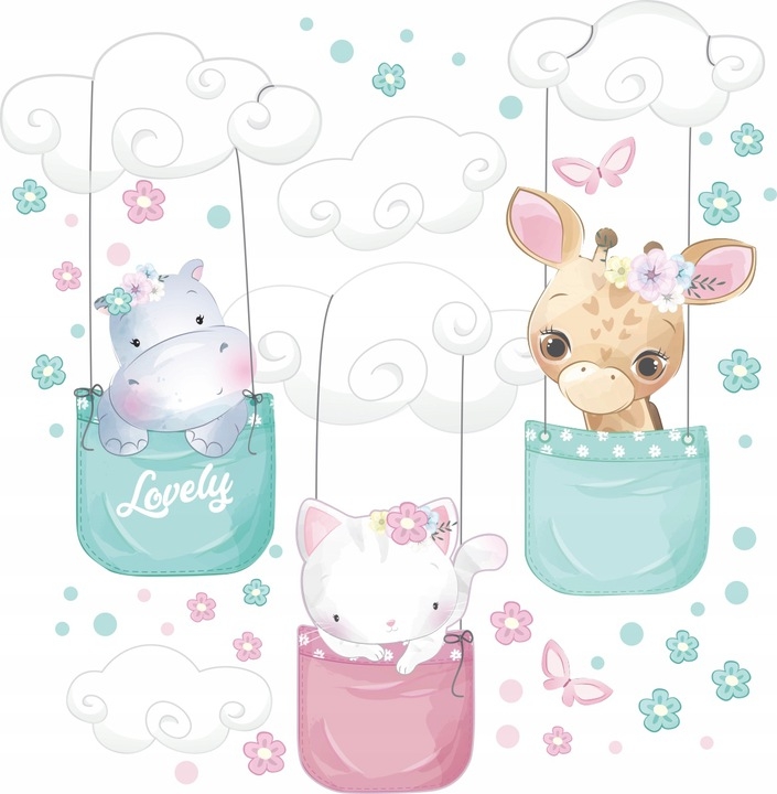 Wandtattoo - Wolkentiere