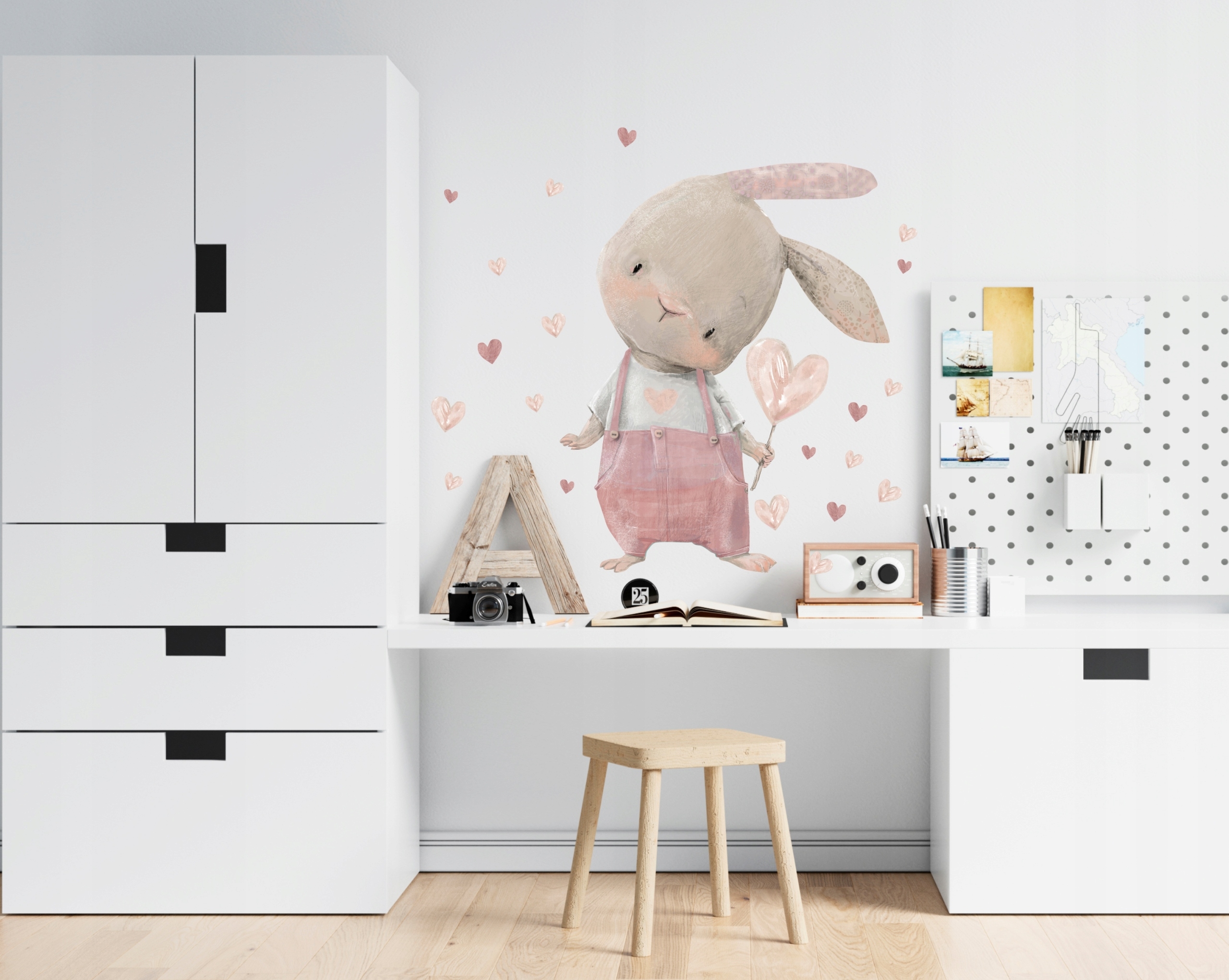 Wandtattoo - Rosa Hase