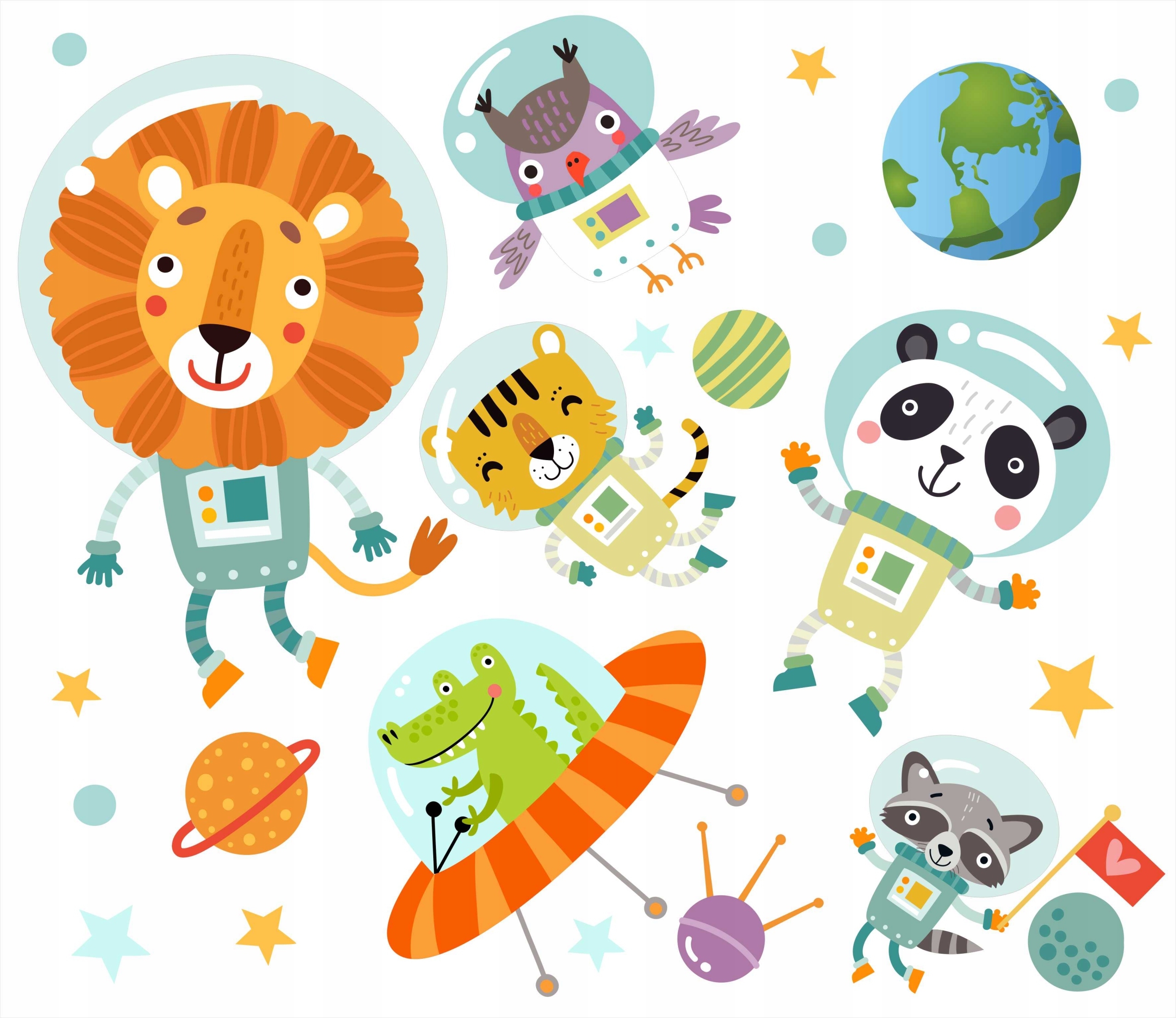 Wandtattoo - Weltraumtiere