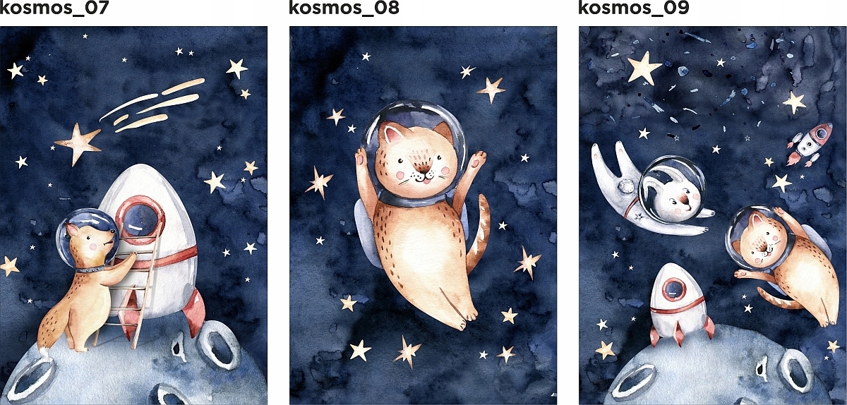 Poster - Sonnensystem / Kosmos 2 / 3er-Set