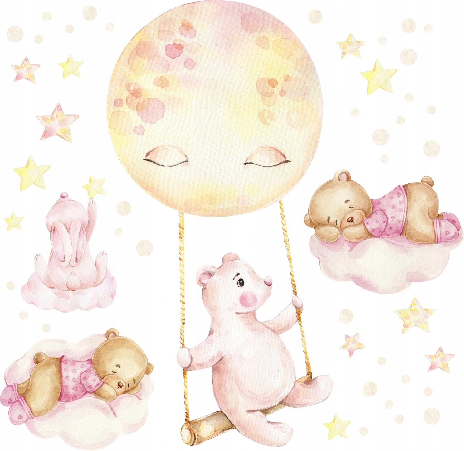 Wandtattoo - Bär auf Schaukel