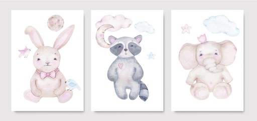 Poster – Lovely Pets / 3er-Set