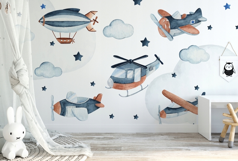 Wandtattoo - Flugzeuge und Hubschrauber