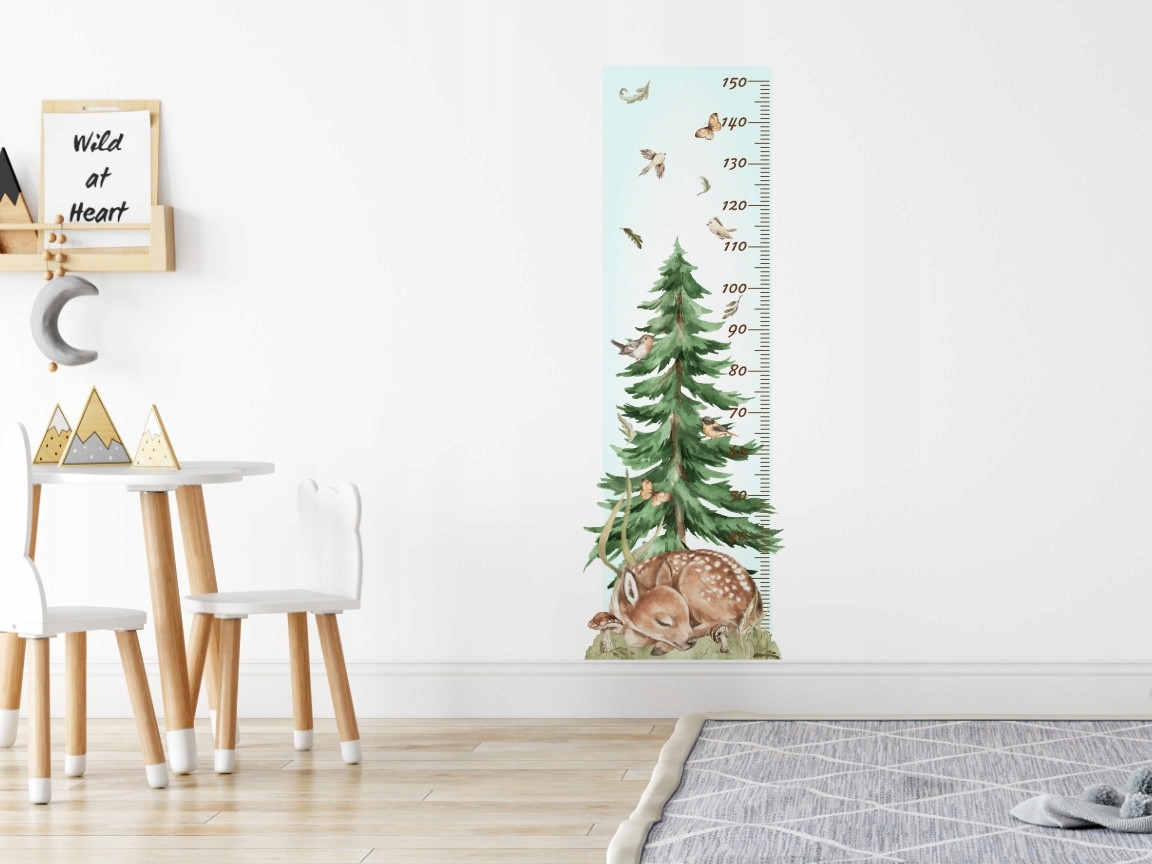 Wandtattoo - Schlafendes Reh / Höhenmaß