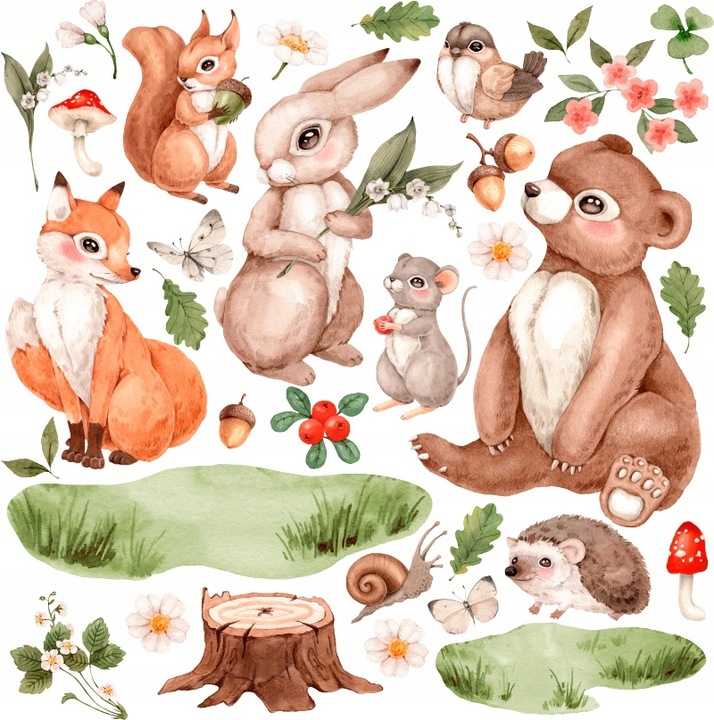 Wandtattoo - Waldtiere Nr.2
