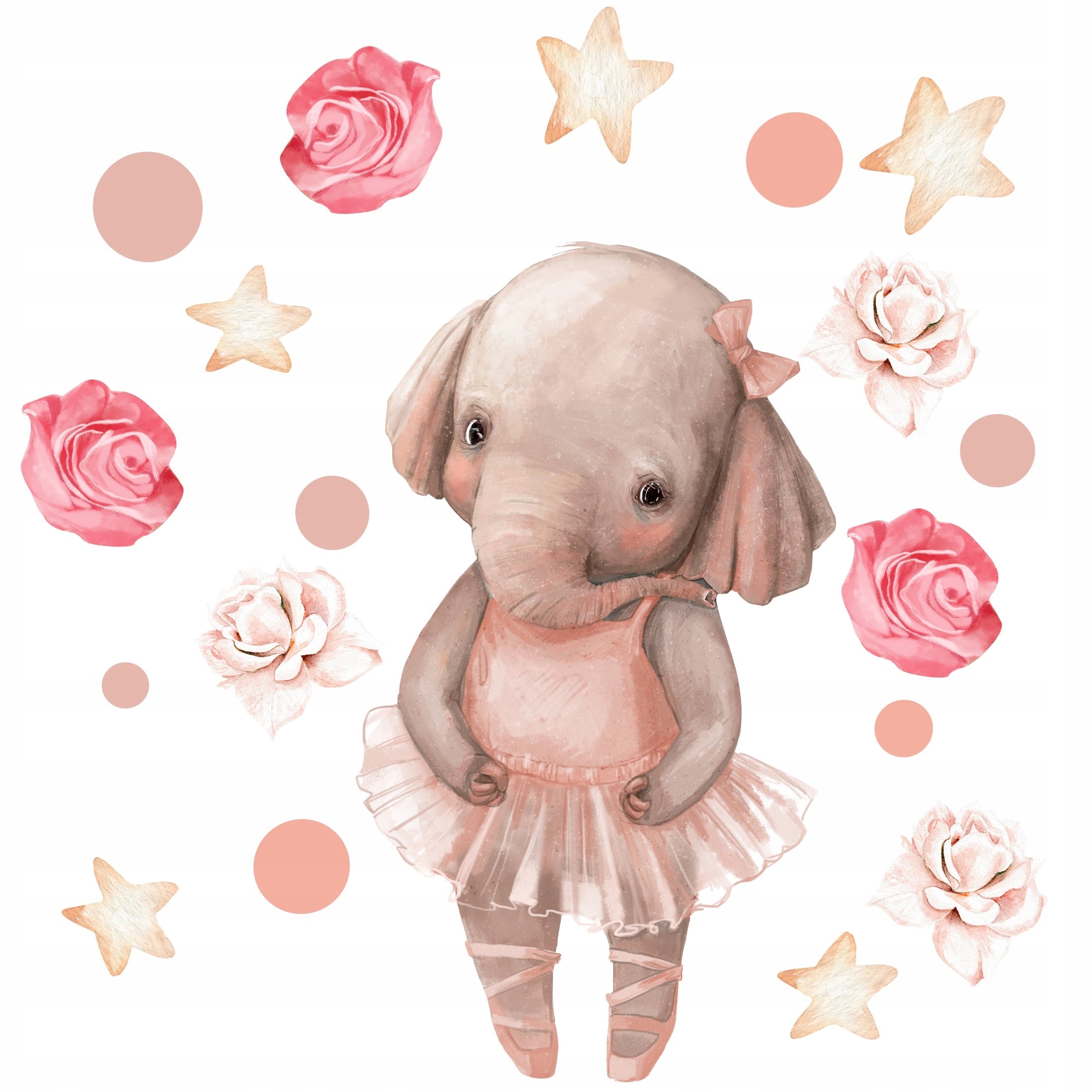 Wandtattoo - Elefanten-Ballerina