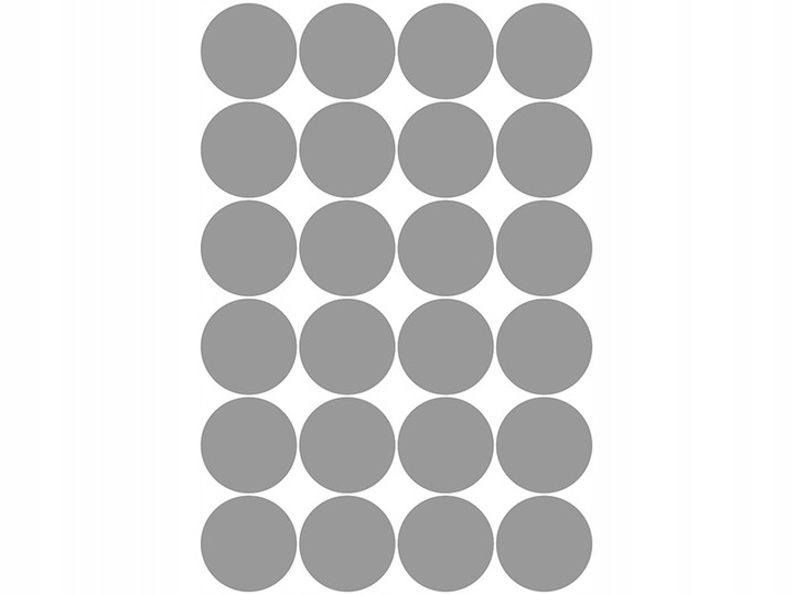 Wandtattoo - Punkte / Silber/ 7cm