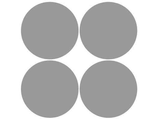 Wandtattoo - Punkte / Silber / 10 cm