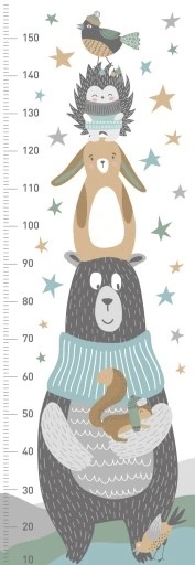 Wandtattoo - Höhenmaß / Bär