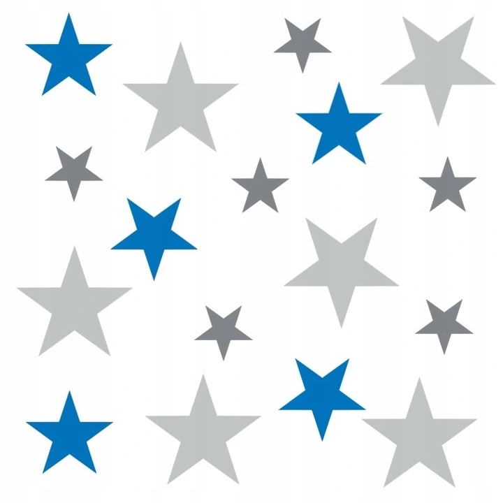 Wandtattoo - Sterne / Grau Blau