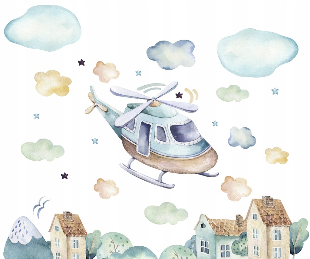 Wandtattoo - Hubschrauber