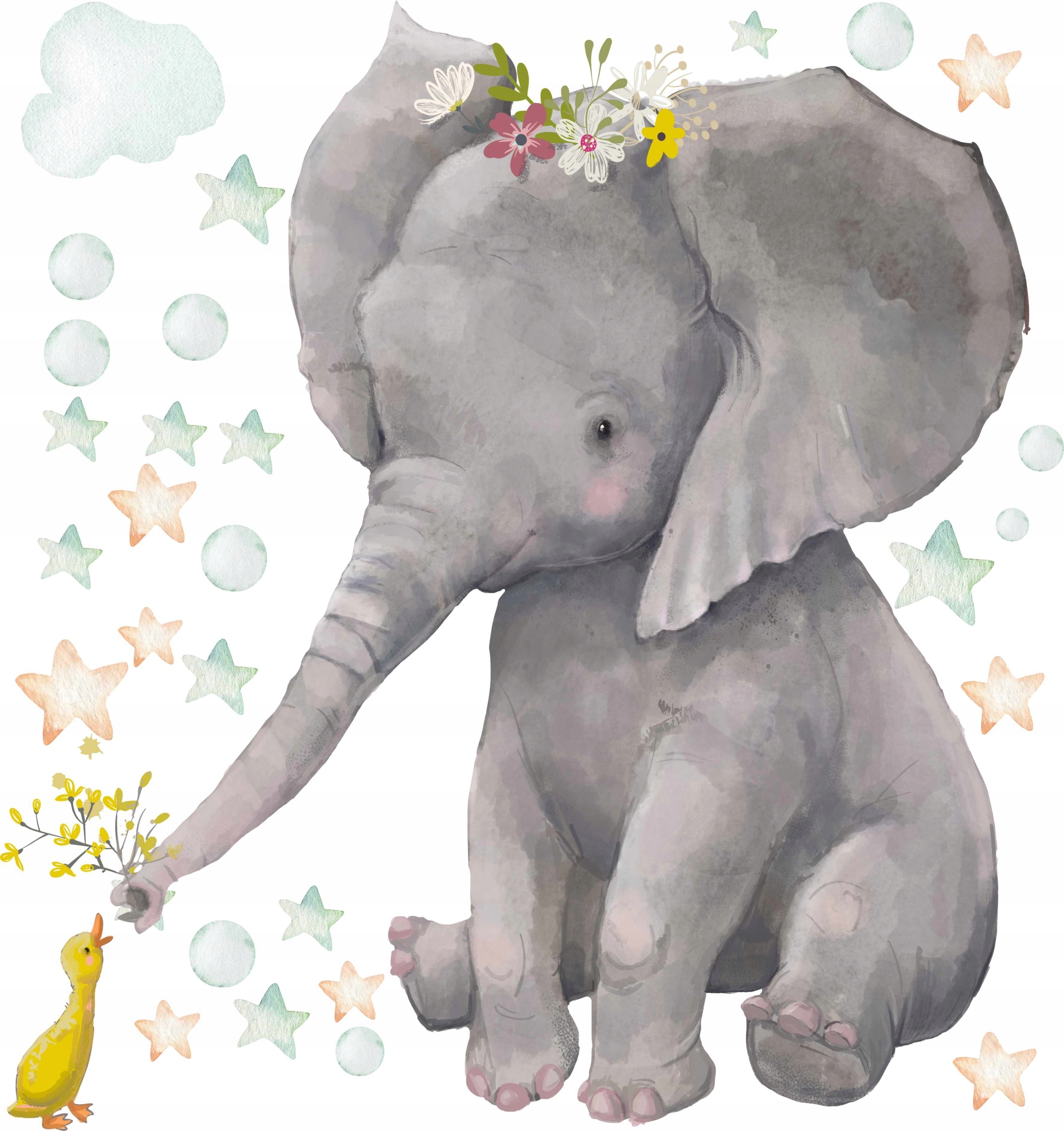 Wandtattoo - Elefant und Entlein