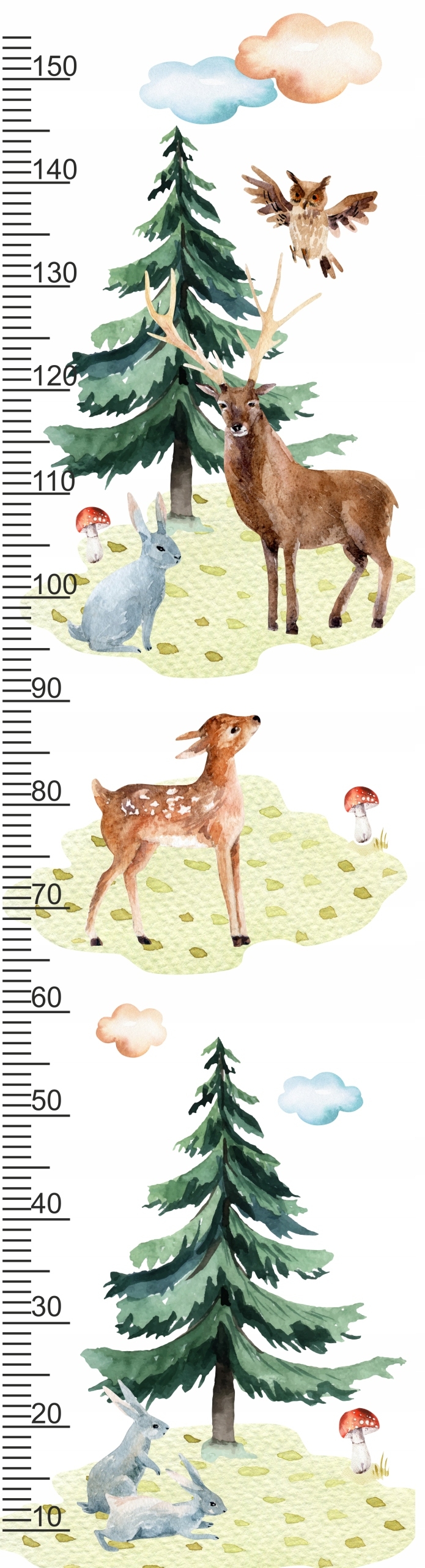 Wandtattoo - Waldgeschichten 4 / Höhenmaß