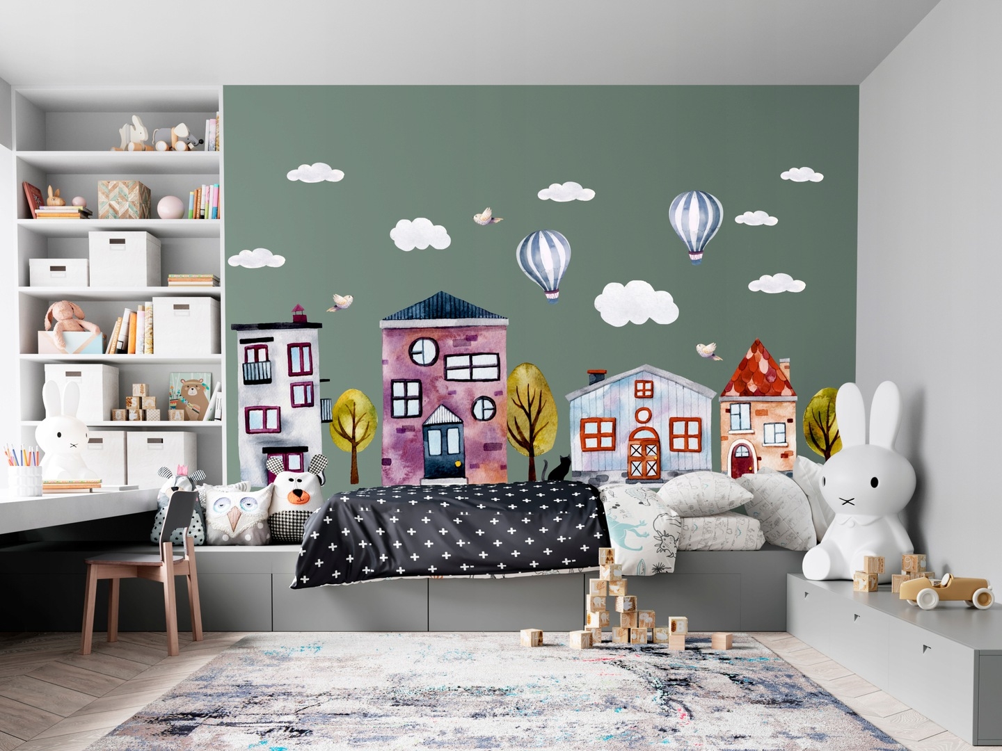 Wandtattoo - Stadthaus für Kinder