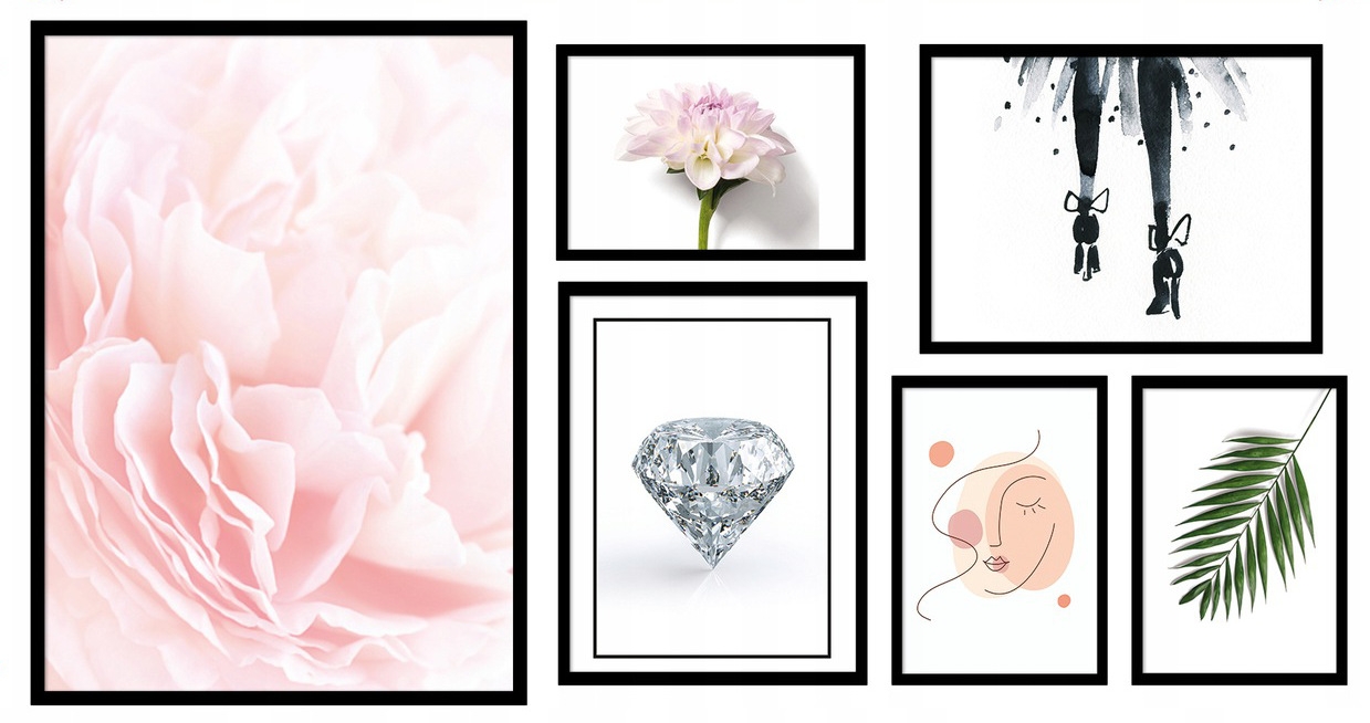 Poster - Blumen und Blätter / 6er-Set