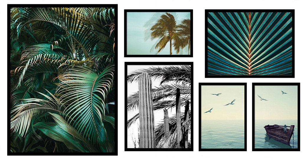 Poster - Bäume und See / 6er-Set