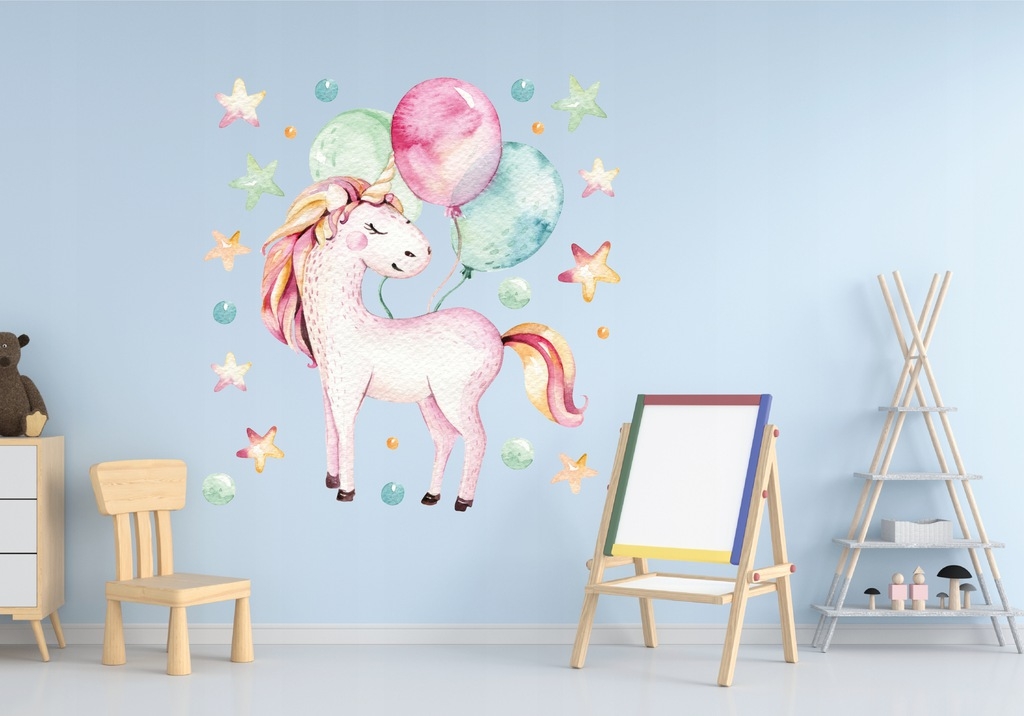 Wandtattoo - Einhorn mit Luftballons