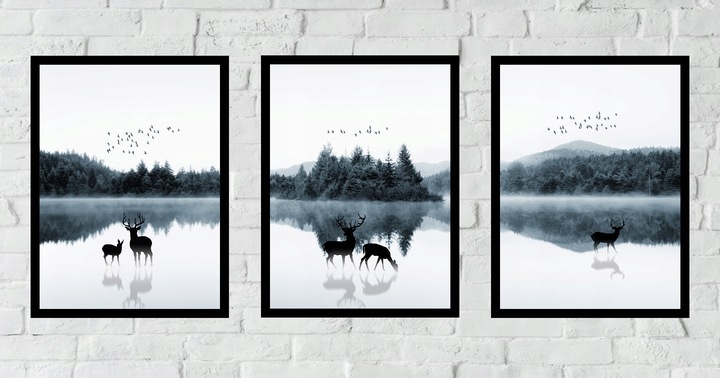 Poster - Hirsch / 3er-Set