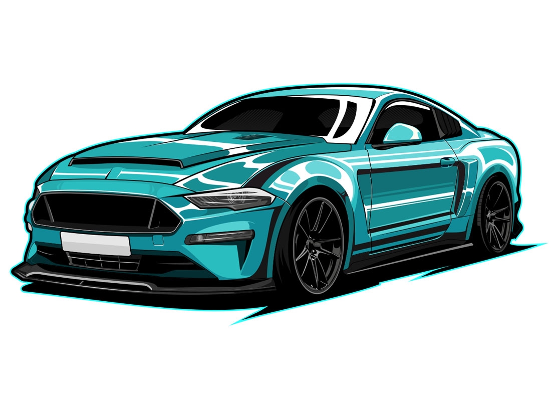 Wandtattoo - Ford Mustang