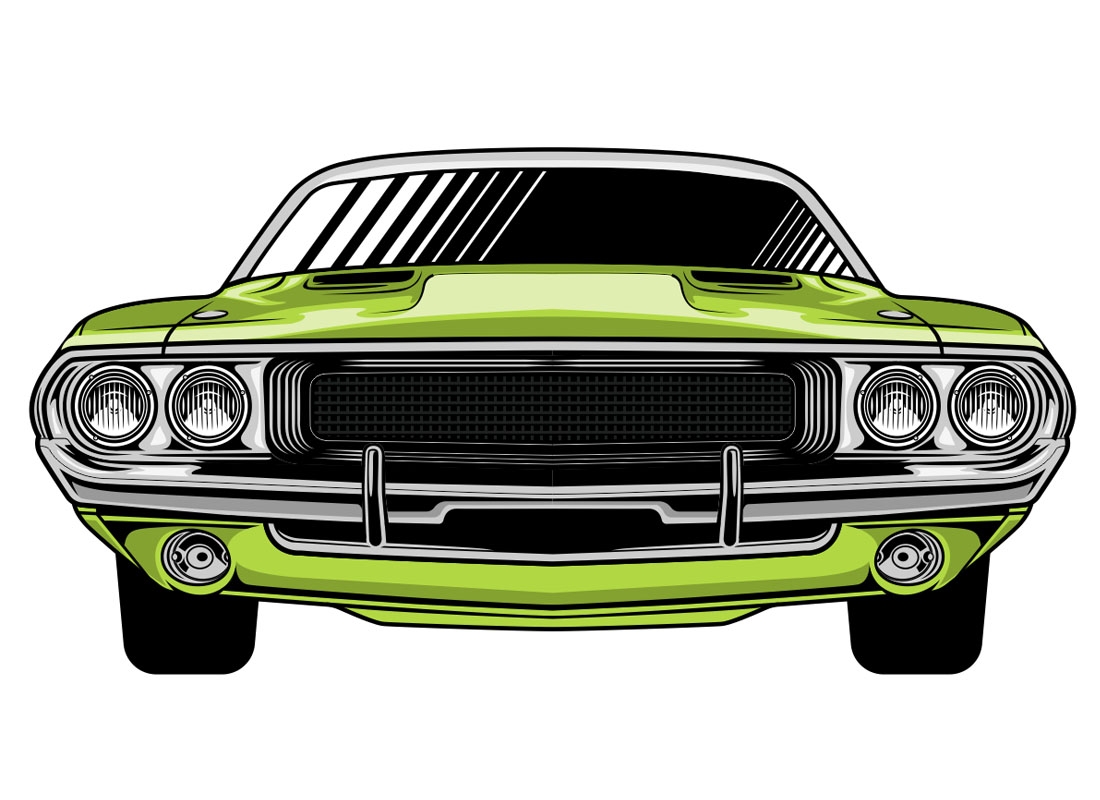 Wandtattoo - Retro Cadillac / 03