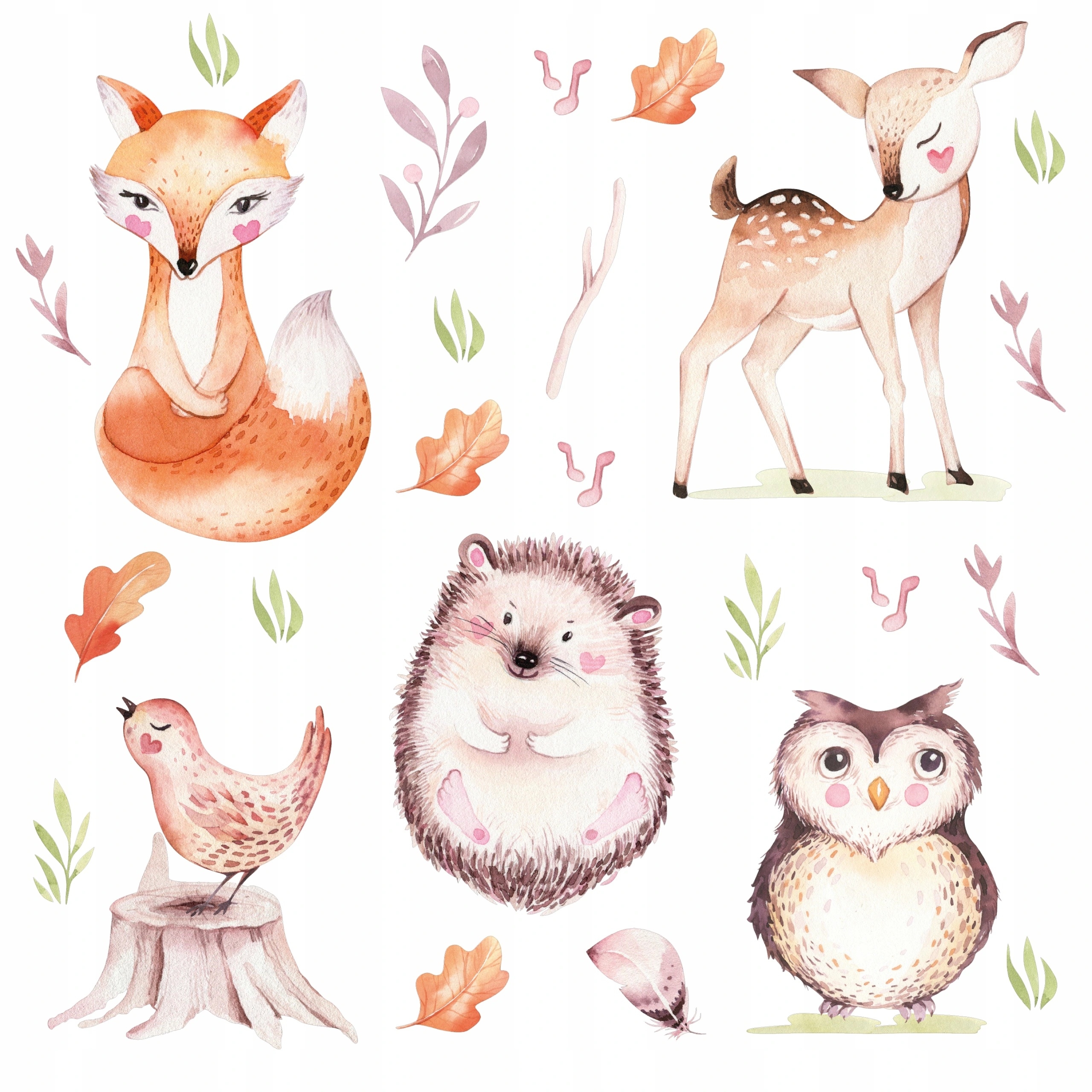 Wandtattoo - Tiere Waldparty