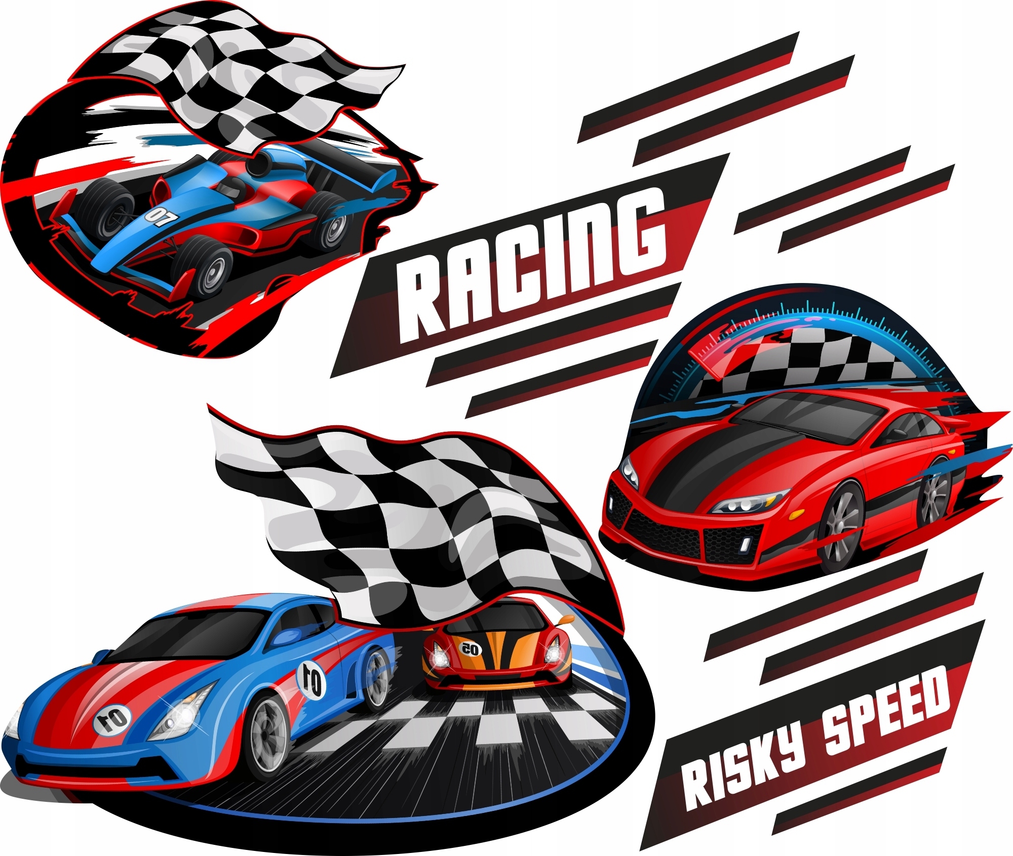 Wandtattoo - Racing Risky Speed