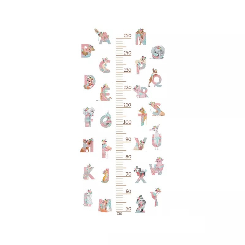 Wandtattoo - Höhenmaß / Alphabet A-Z