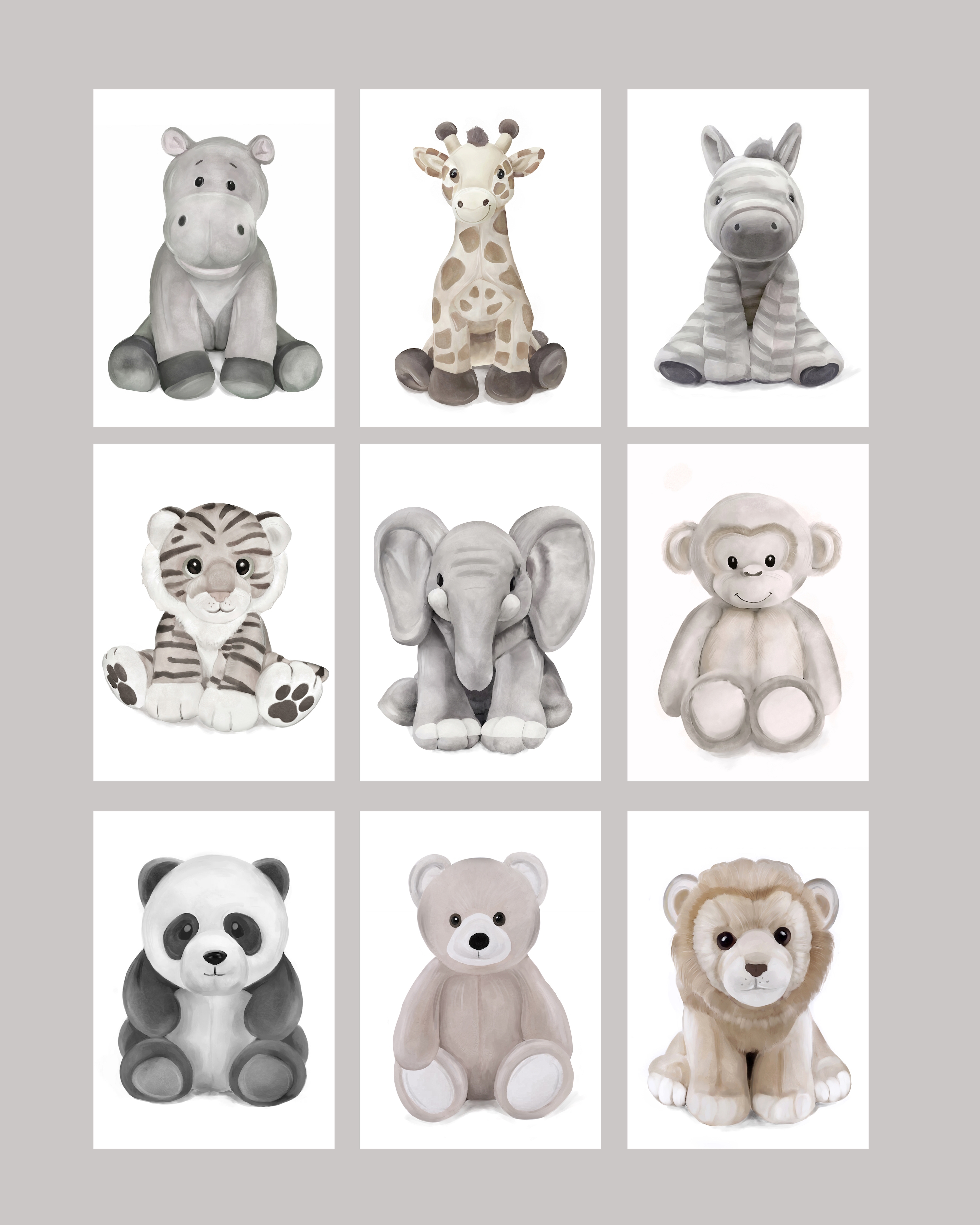 Poster - Tiere / 9er-Set