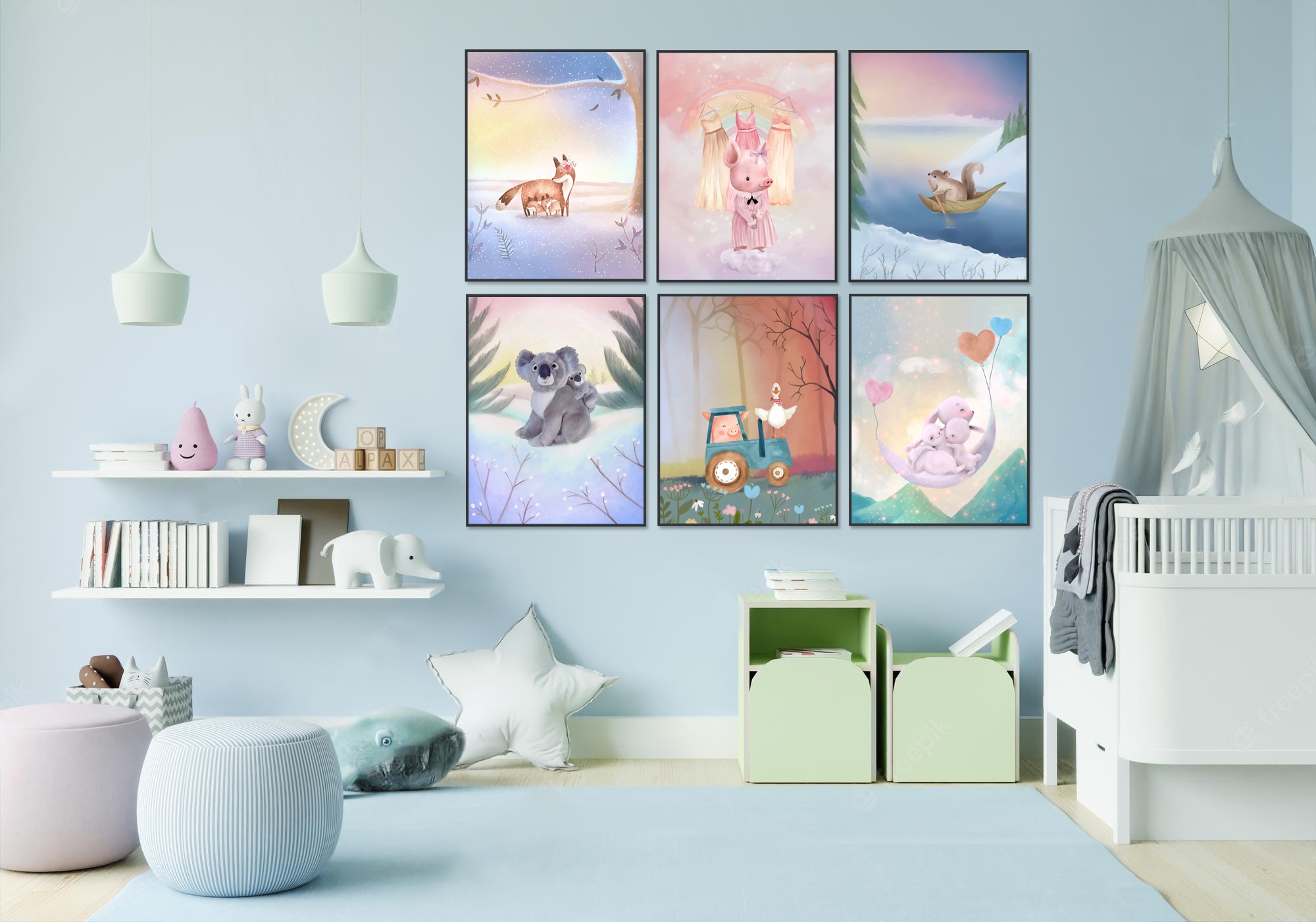 Poster - Tiere / 02 / 6er-Set