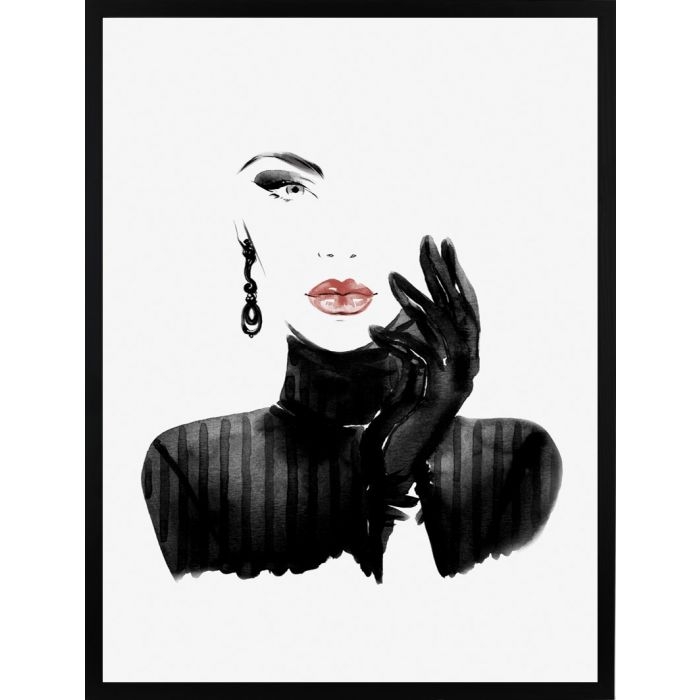 Poster - Schwarz-Schwarze Handschuhe / Flach verpackt