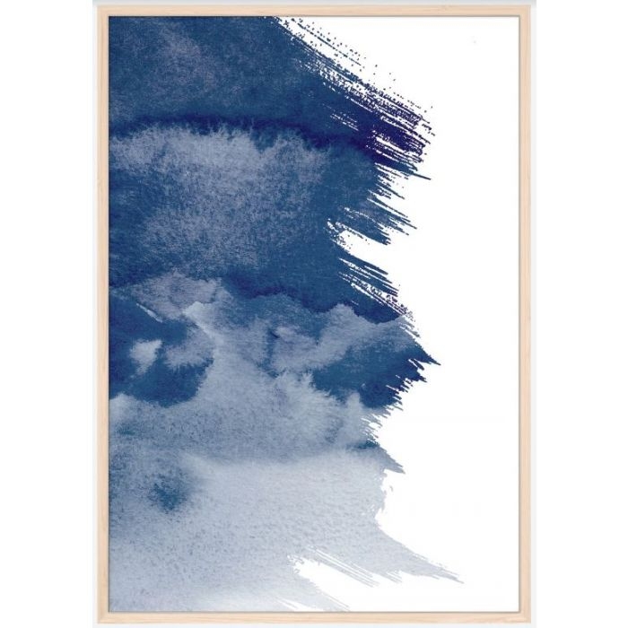 Poster - Blau Art No 1 / Flach verpackt