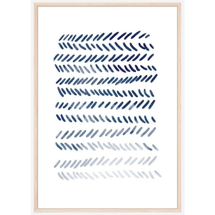 Poster - Blaue Kunst Nr. 2 / Flach verpackt