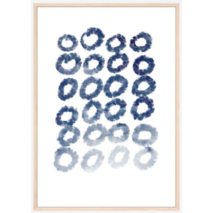 Poster - Blaue Kunst Nr. 3 / Flach verpackt