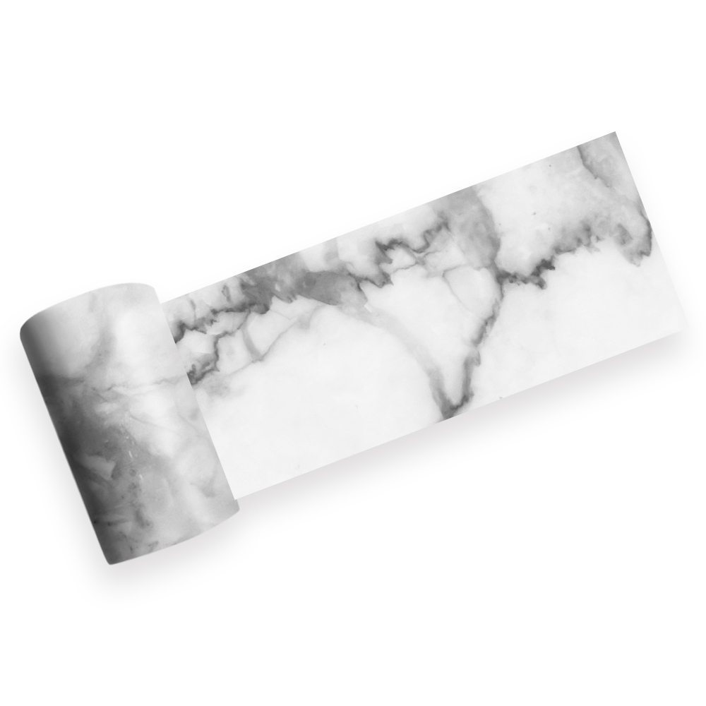 Wandtattoo - Grenzlinie aus weißem Marmor